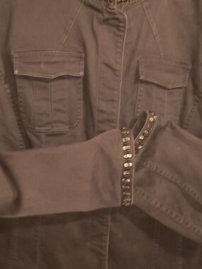 Apt. 9 Olive Utility Jacket with Crystal Trim